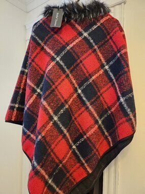 Bella Dame Plaid Poncho